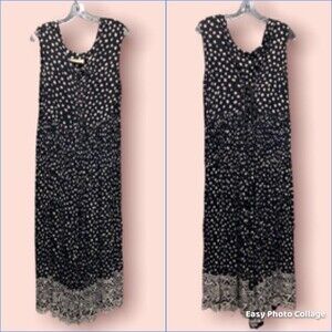 Erika Taylor long maxi sleeveless dress size Large with corset tie
